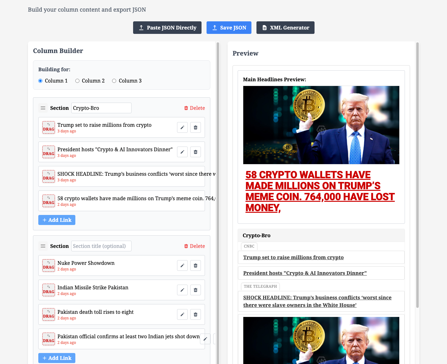 Site Builder Interface